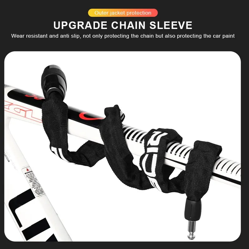 Motorcycle Chain Lock 95cm Portable Anti-theft With 2 Keys For Scooter Electric E-Bike MTB Mountain Bike