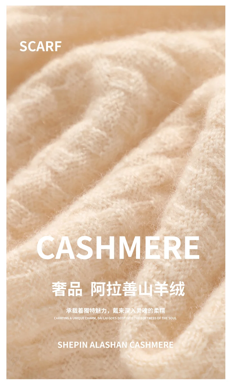 100 % Kaschmir Damen-Halswärmer Winterwärme Kälteschutz Nackenschutz Corn Grain Gestrickter Herren-Nackenwärmer Fake Collar – Detail 5