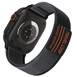 Elastic Trail Loop Strap for Apple Watch Bands, Ultra Durable Bracelet Accessory (Black Gray)