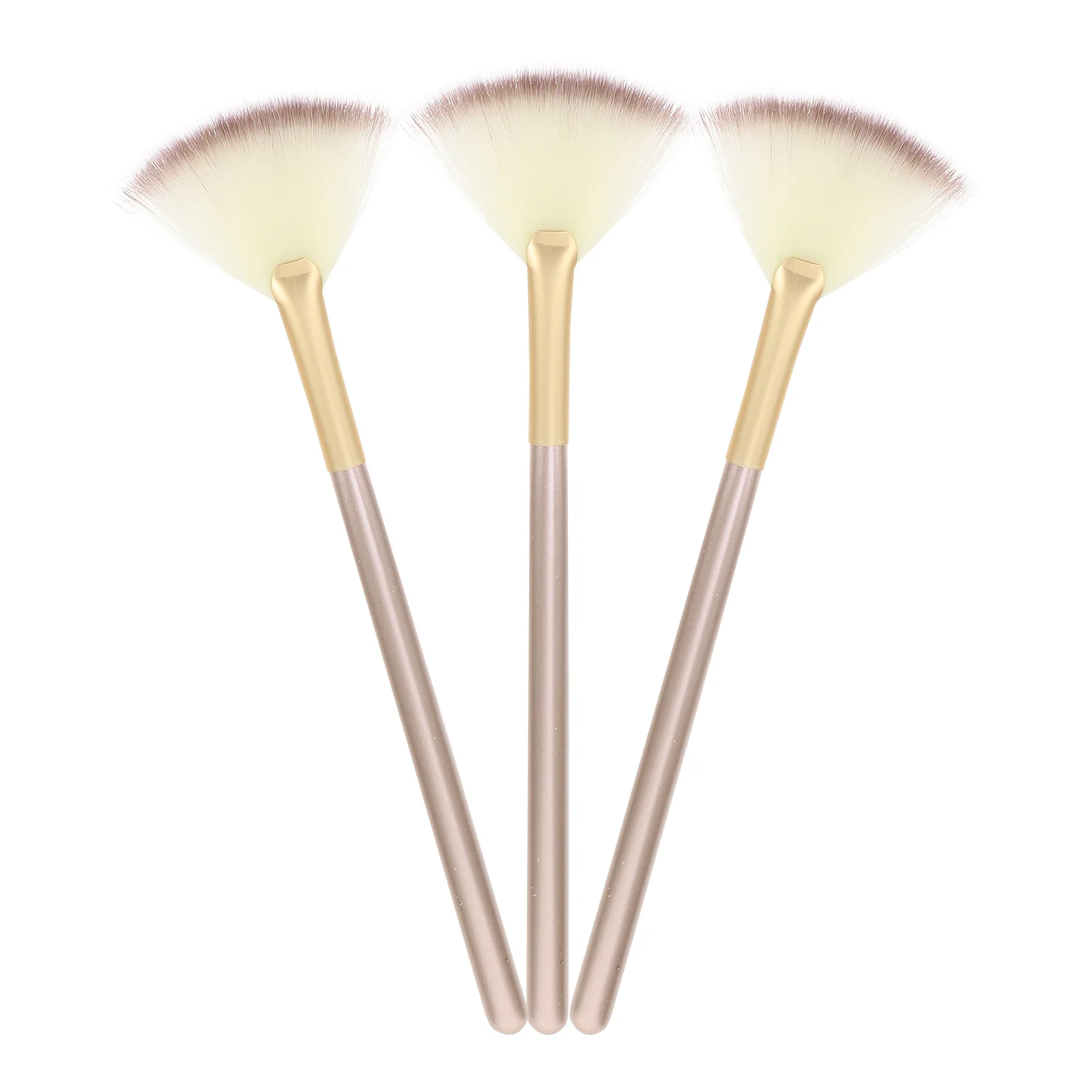 3pcs Makeup Brushes Kit Fan Shaped Brush Highlight Blush Powder Cosmetics Brushes Facial Tools Beauty Accessories Professional