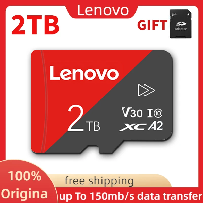 Lenovo 2Tb Micro Tf Sd Card Flash Memory Card 1Tb 512Gb Uhs-1 Sd Card Mini Sd Memory Card 256Gb 128Gb Per Fotocamera Del Telefono Nintendo