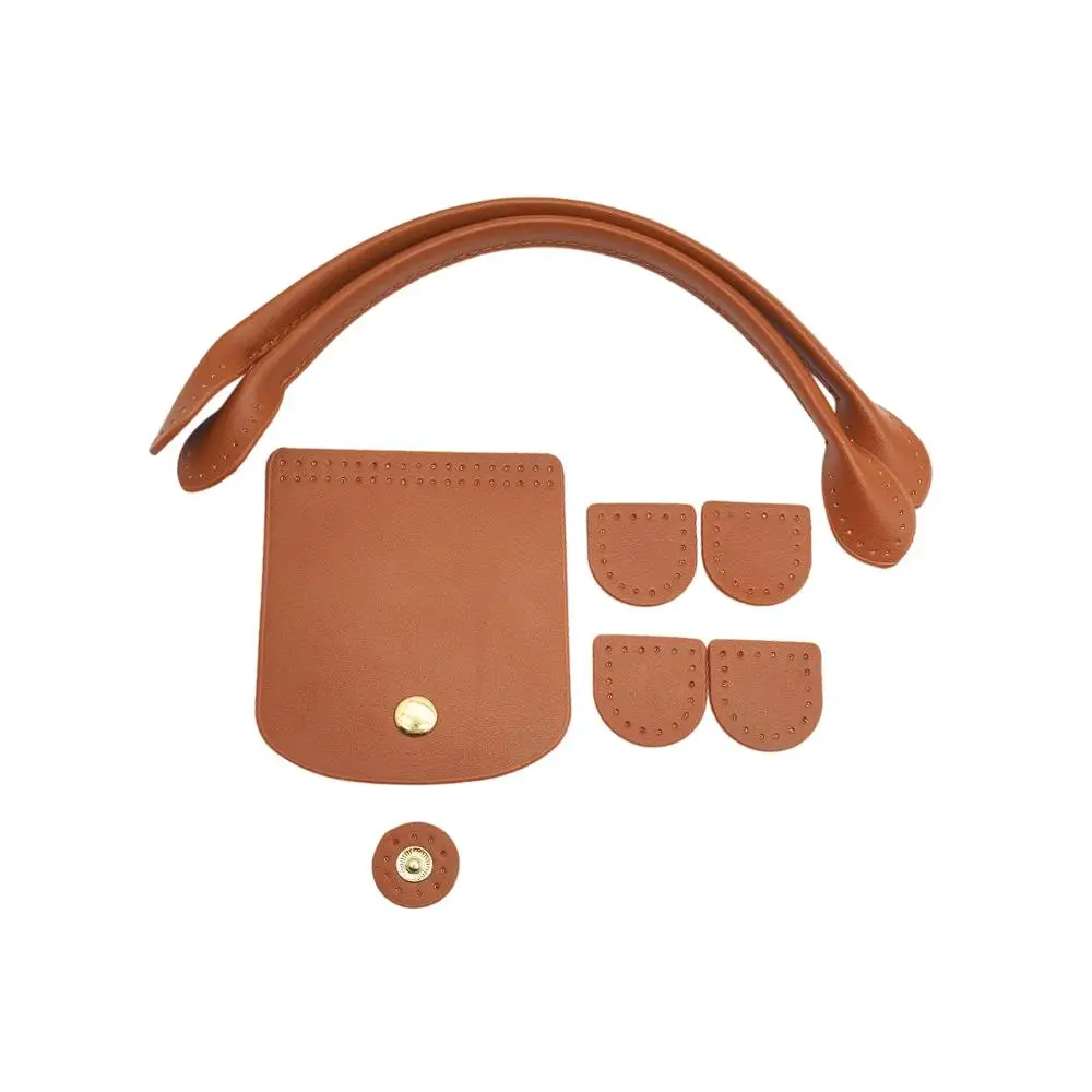 1Set DIY Handbag Bag Set 8pcs Bag Handle With Holes Bag Flap Cover Handmade Crochet Bags Accessories Women Backpack Parts Hot