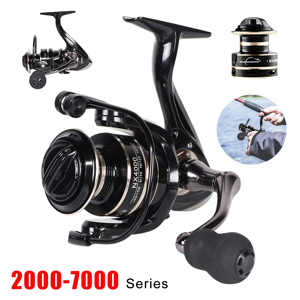 

Lightweight Fishing Reel NX2000-7000 series Spinning Reel 5.2:1 Gear Ratio Carp Bass Freshwater Saltwater Fishing Accessories
