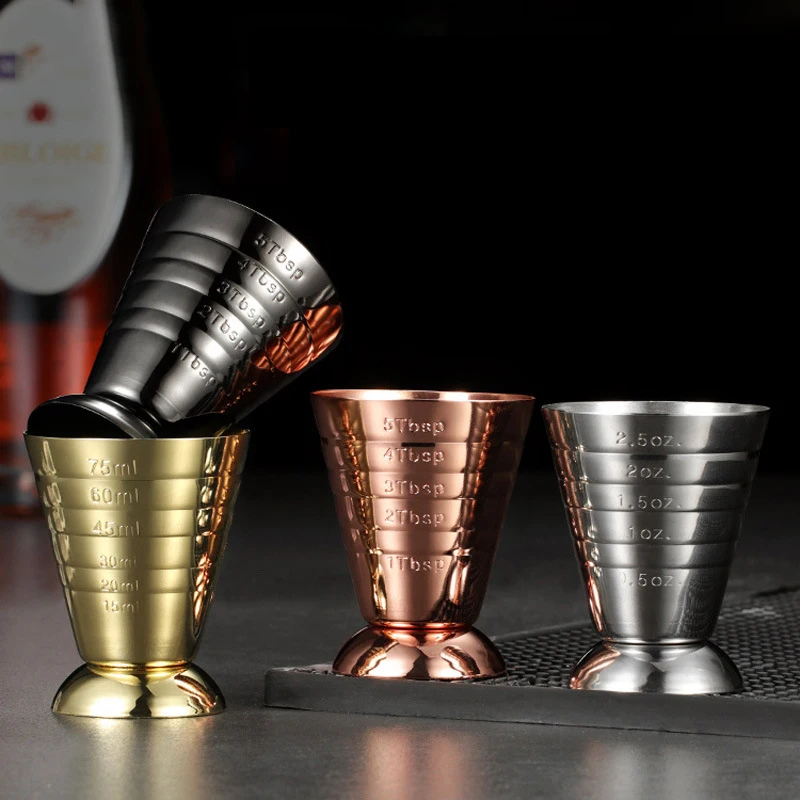 Mixing Glass Ounce Glass Oz Engraved Measuring Ring With Magic 75ml Plated Stainless Steel 304 Magic Measuring Cup stainless steel measuring cups