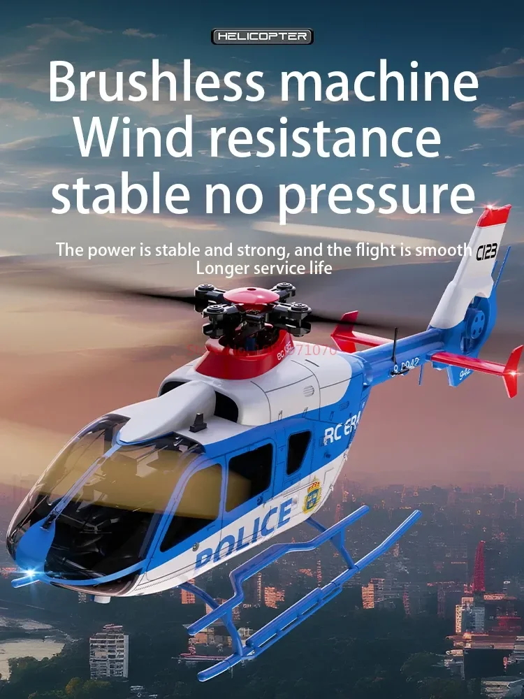 1:36 Ec135 Rc 헬리콥터 모델, 고도 유지 2.4ghz 리모컨 6 축 자이로, 실내 야외 비행용, 어린이 선물, 신제품