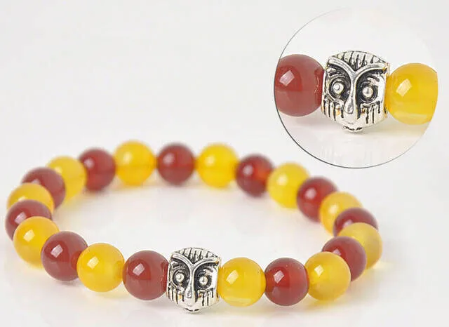

IQRAH Agate Stone Bracelet-Yellow Red