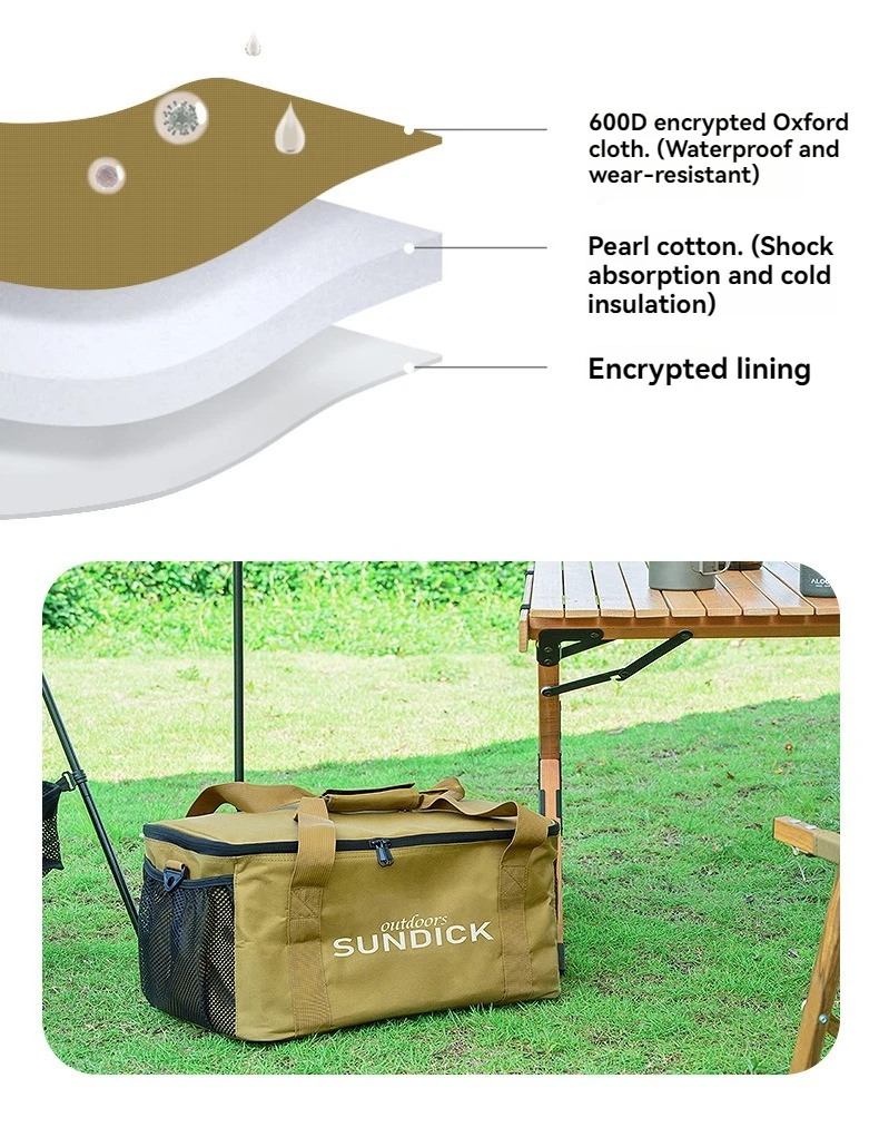 Description Picture 6 of itemOutdoor Cookware Set, Pot, Air Tank, Anti-collision Picnic Storage Bag with Large Capacity, Picnic Tableware Package, Ice Pack