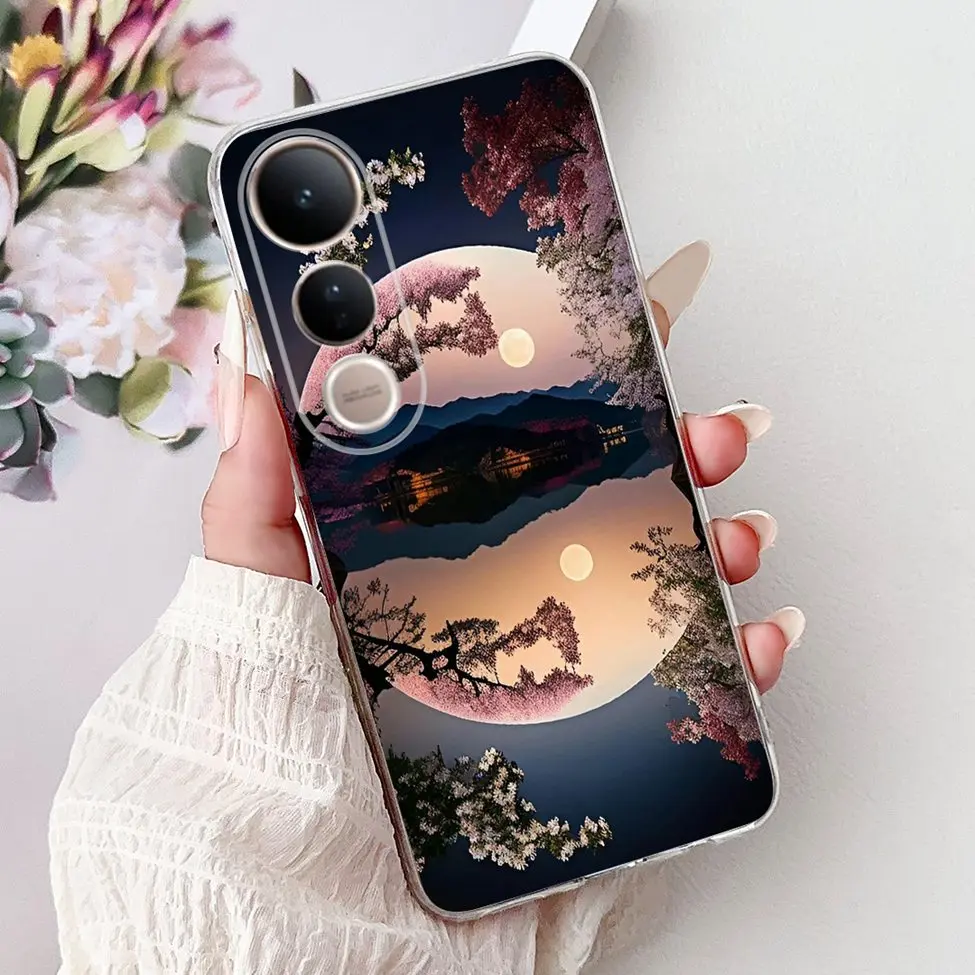 Cute Cat Luxury Fashion Floral Painted Back Cover - Stylish and Fun Phone Case