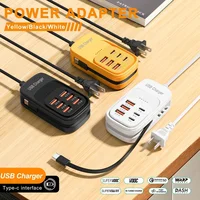 USB Charger 6-in-1 Power Strip Desktop Charging Station With Fast Charging Cord EU/US Plug USB HUB Adapter Socket 3PD 3USB 2026 - Image 4