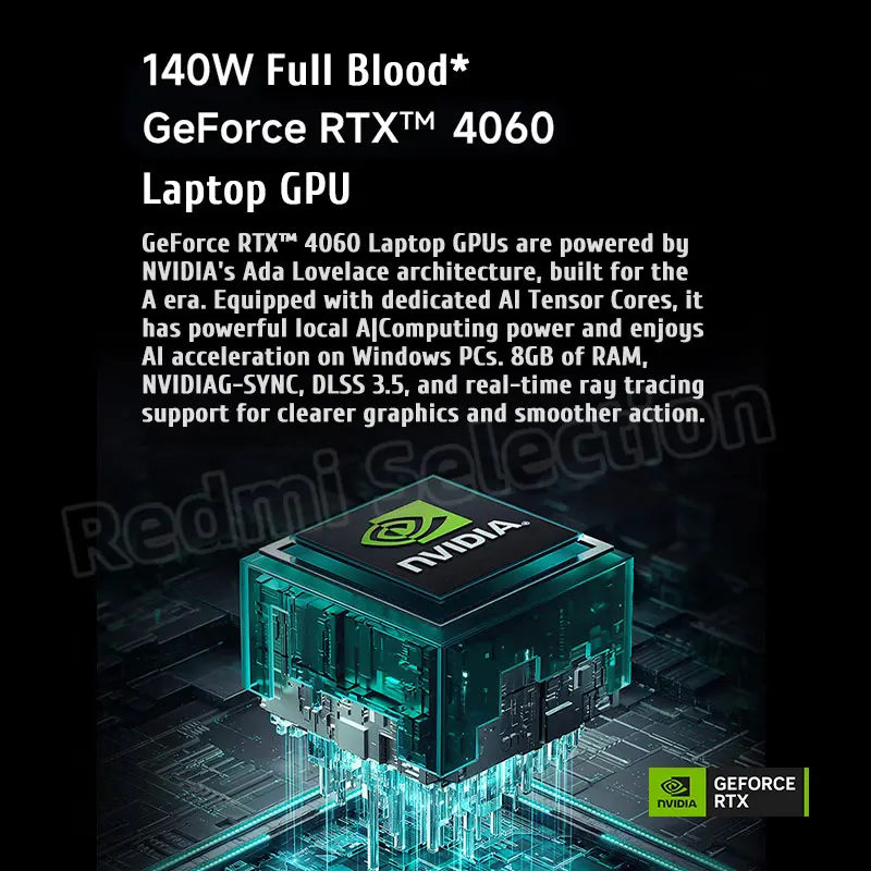 Xiaomi Redmi G Pro Gaming laptop 2024 Core i9-14900HX/i7-14650HX RTX 4060 RAM 16GB/32GB DDR5 1TB SSD 16-inch 240Hz Screen PC 3