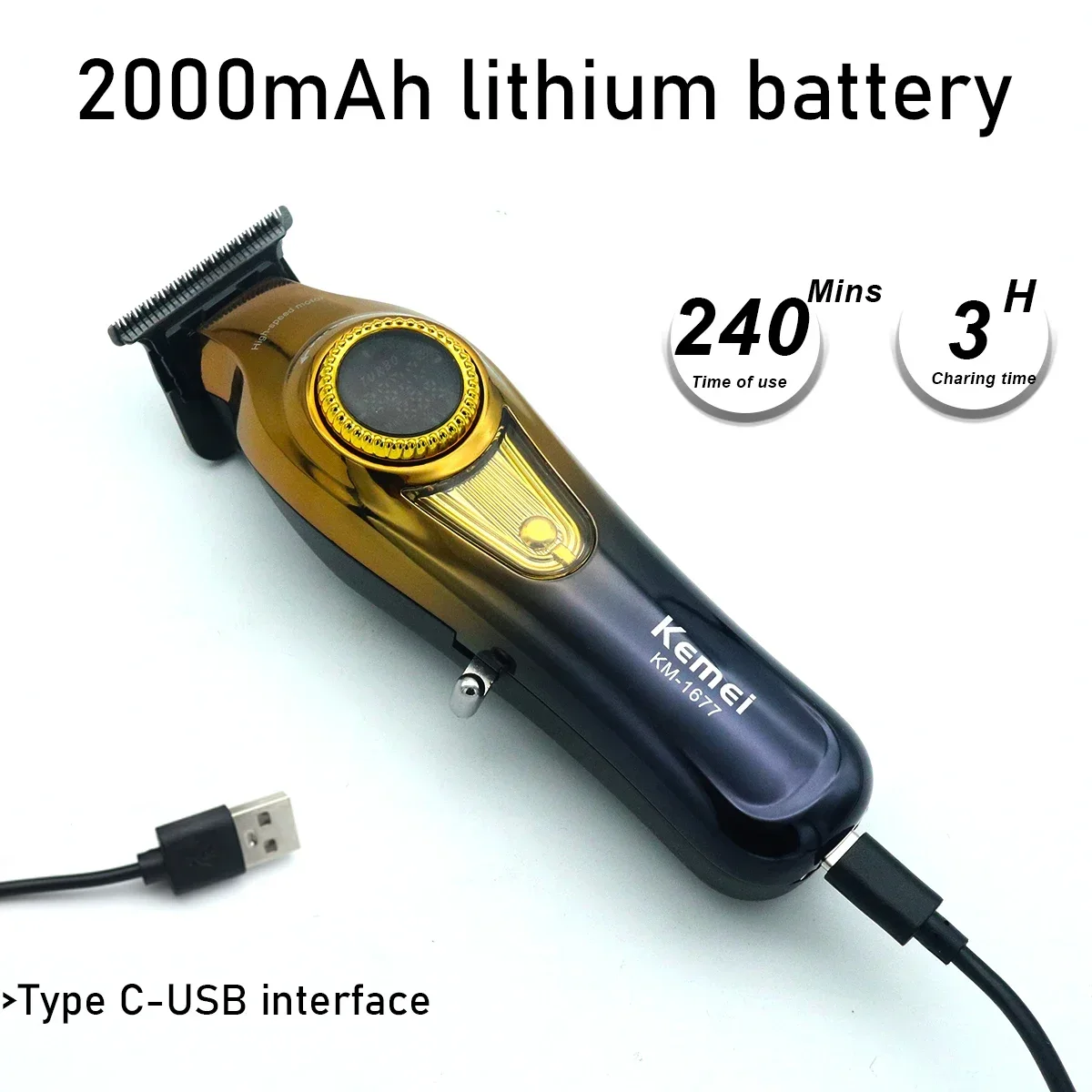 Kemei 1691 1677 T228 المهنية آلات قطع الحلاق عدة د...