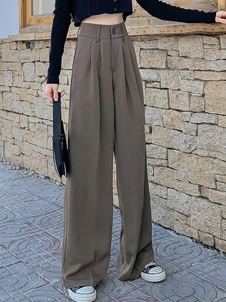 New Wide Leg Pants Korean Version  Korean High Waist Wide Leg Pants - 2023  Spring - Aliexpress