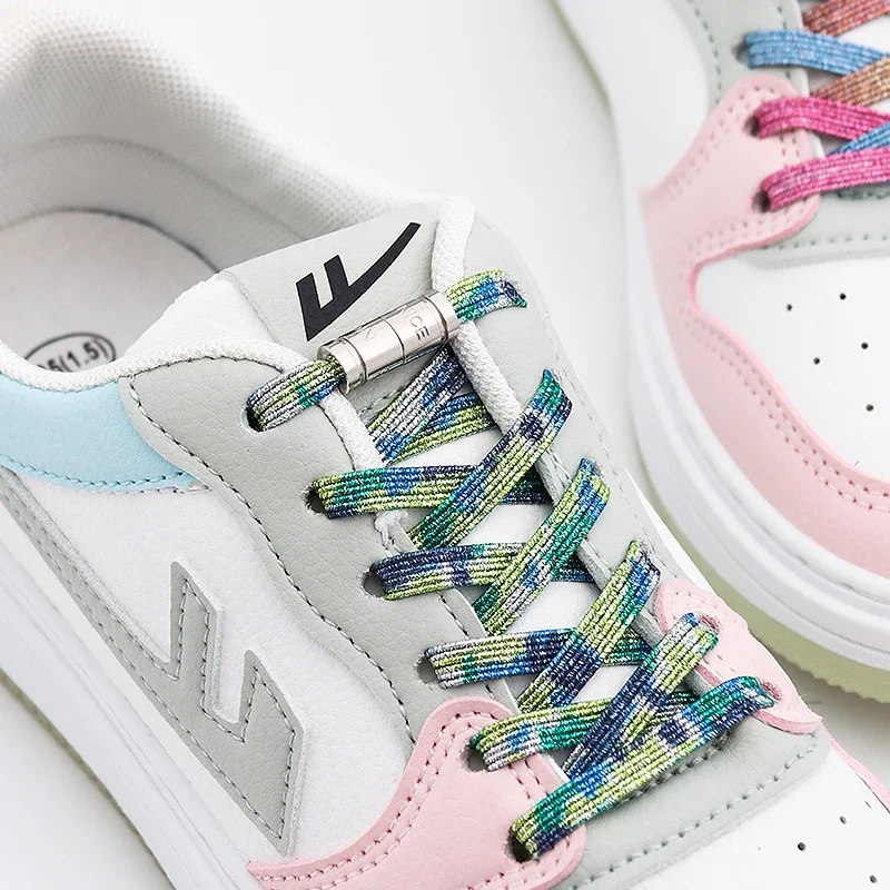 Colorful No-Tie Elastic Shoelaces for Easy Slip-On Sneakers