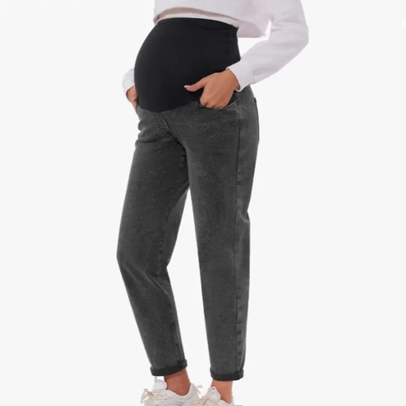 Pregnancy Abdominal Pants Maternity Pants For Pregnant Women Clothes High Waist Trousers Loose Denim Jeans
