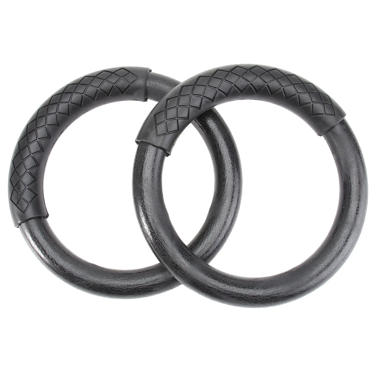 Gymnastic Rings Workout Equipment Exercise Rings for Home Calisthenics Full Body Training Fitness Accessories Black