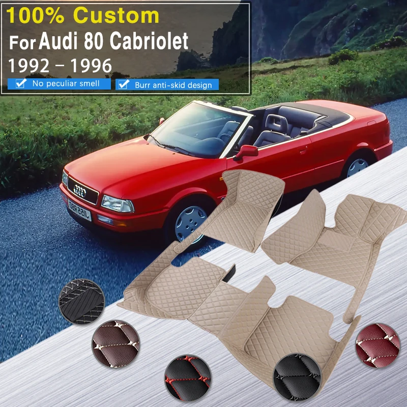 

Car Floor Mats For Audi 80 Cabriolet B4 1992 1993 1994 1995 1996 Water Proof Pads Floor Carpet Car Mats Full Set Car Accessories