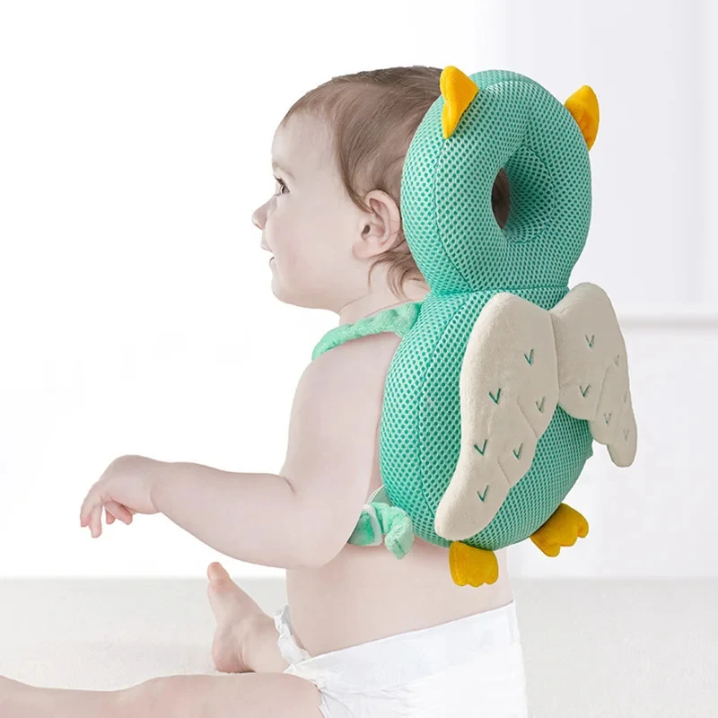 Baby Head Body Supports Protector Safety Pillow for Toddlers Cotton Cartoon Backpack Cushion Infant Security Headgear Car Seat