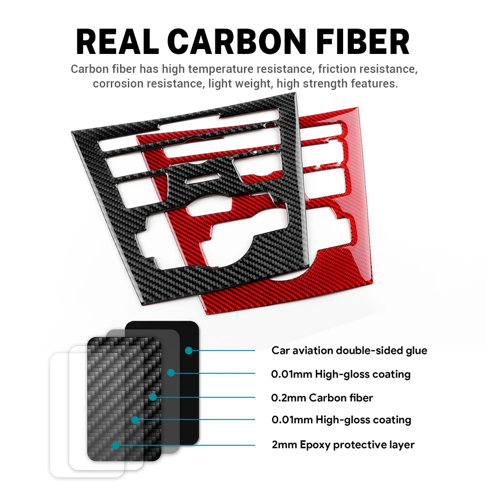 Deluxe Soft Carbon Fiber Car Center Console Screen Sticker