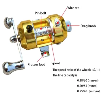 Portable Pocket Telescopic Mini Fishing Pole Pen Shape Folded Fishing Rod With Reel Wheel 6