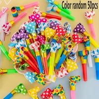 30/40/50pcs, creative and humorous blowing rolls, party assistance props and toys, birthday dragon whistle, fun educational game 1