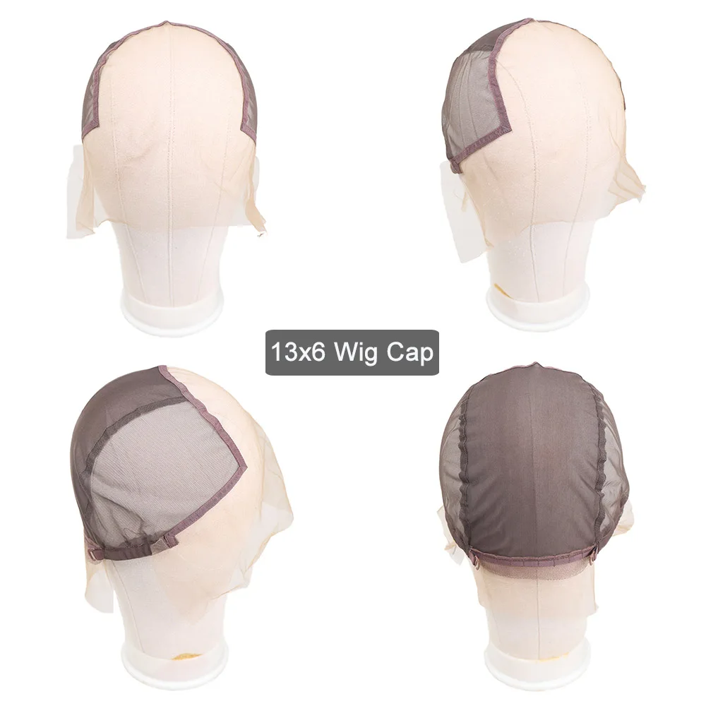 Lace Front Wig Cap for Making Wigs with Adjustable Strap Swiss Lace Net Cap Weaving Glueless 13x4 13x6 Full Accessories wig caps