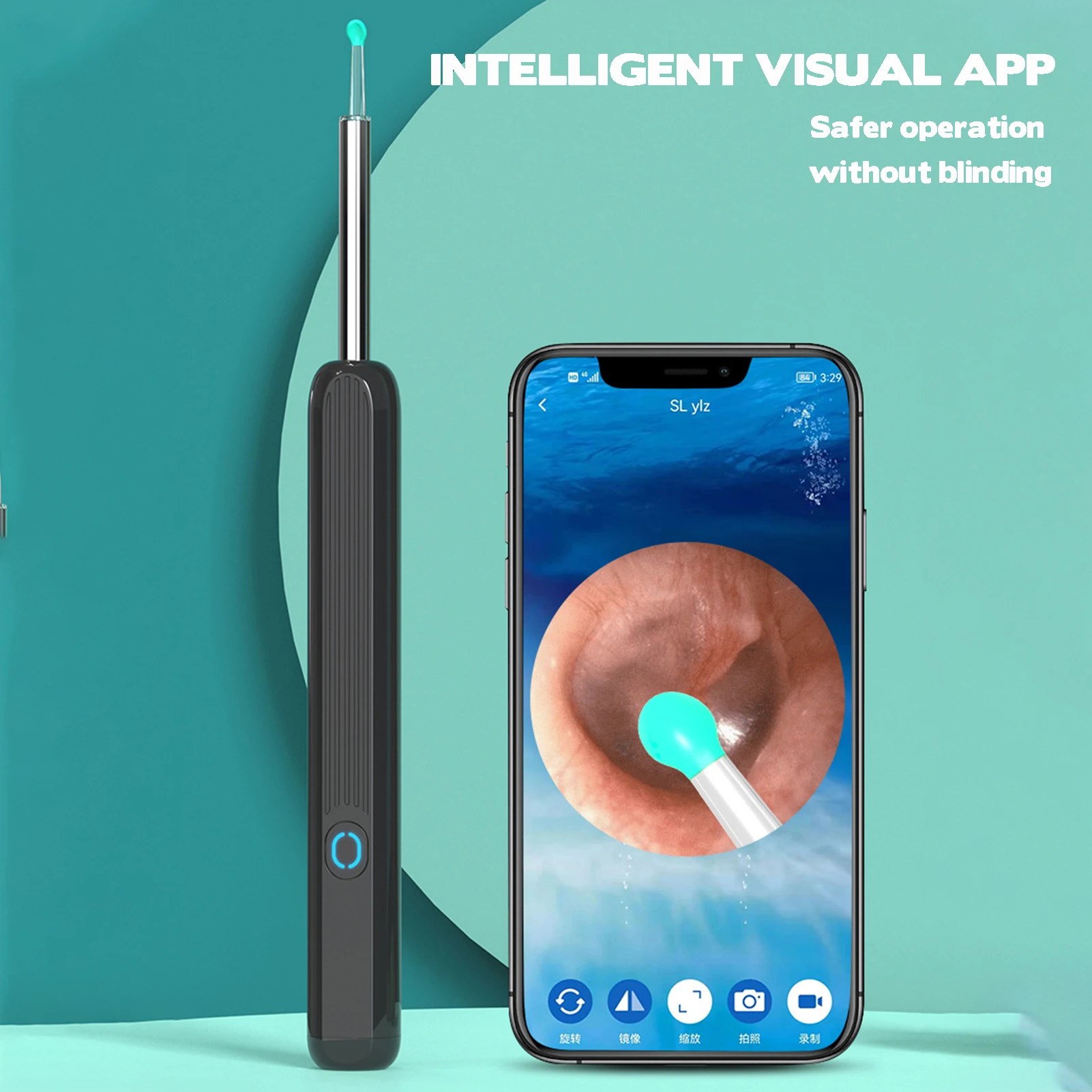 3.9mm Wireless Visual Silicone Ear Spoon Safe Endoscope Earpick Camera