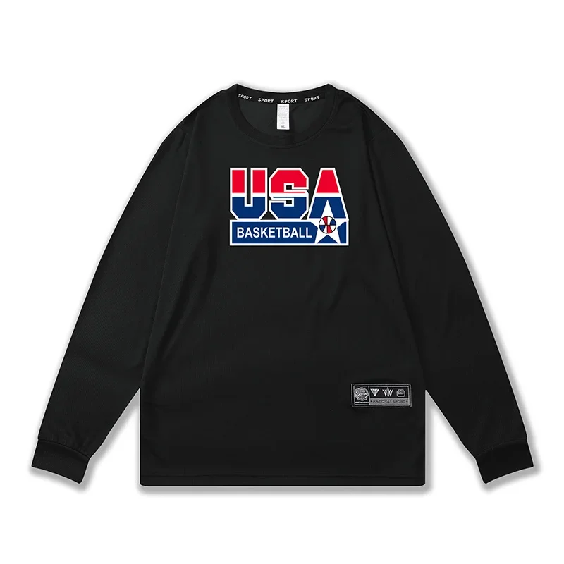 thumbnail image 1 of Camiseta para correr para hombre y mujer, transpirable, de secado rápido, para fitness, baloncesto, tiro, entrenamiento, ropa de ejercicio, camisetas deportivas para gimnasio, 1 of 5