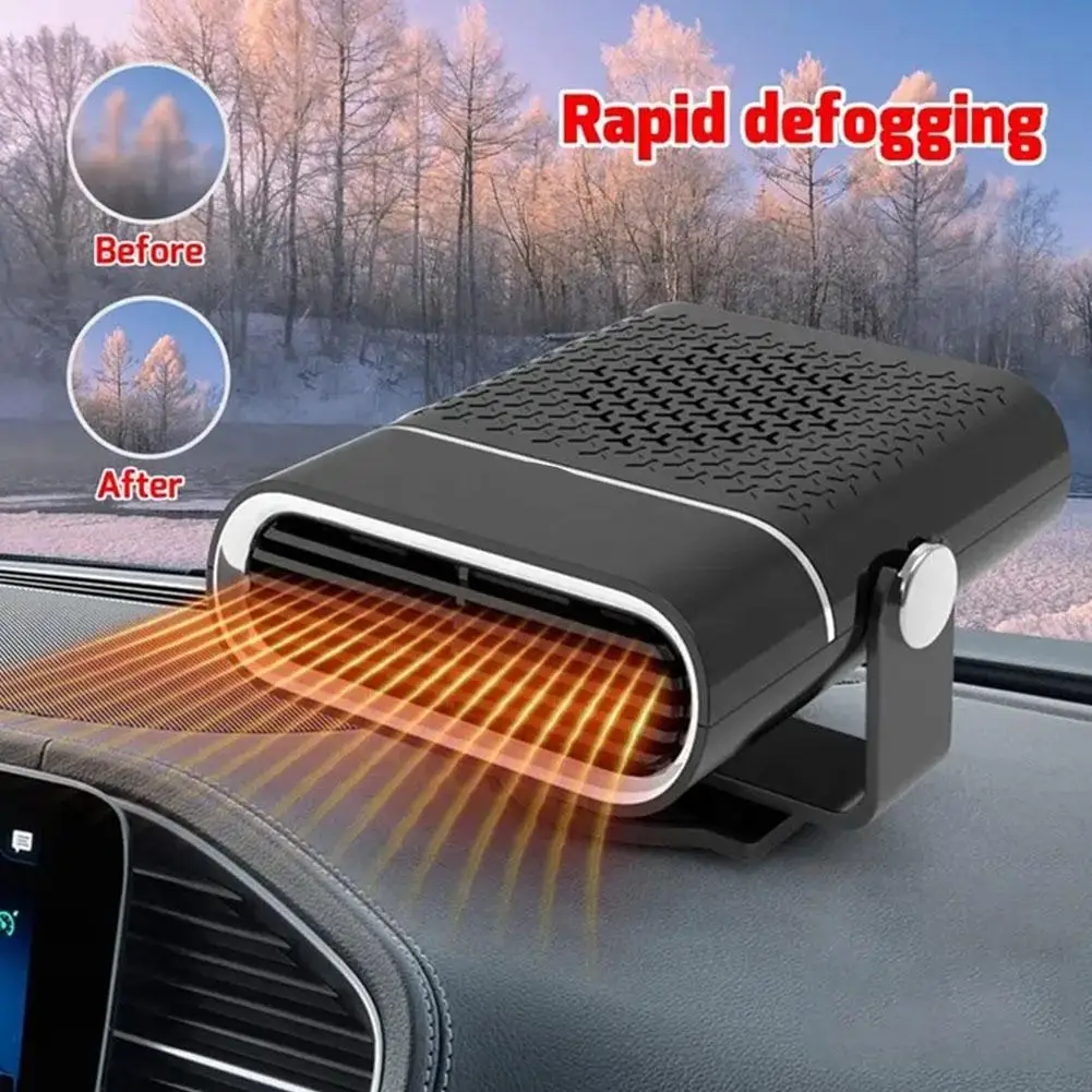 

360 Degree Rotation Auto Heater Interior Car Fan Heater Defroster Demister Electric Car Auto Windshield Heater Heater Porta K3z1