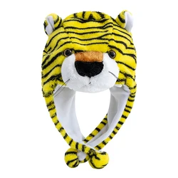 Stylish Unisex 3D Bulls Head Plush Winter Hat - 54cm - 58cm (Tiger Yellow)