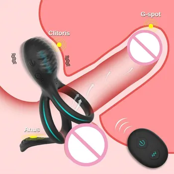 Selfish vibration ring dream house lock fine ring male couple flirting equipment sex wireless remote control sex toys 1