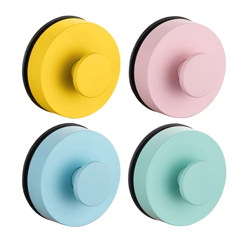 

2 Pcs Waterproof Heavy Duty Towel Sucker Hooks Punch-Free Vacuum Suction Cup Hooks Holder Round Seamless Clothes Hook L21C