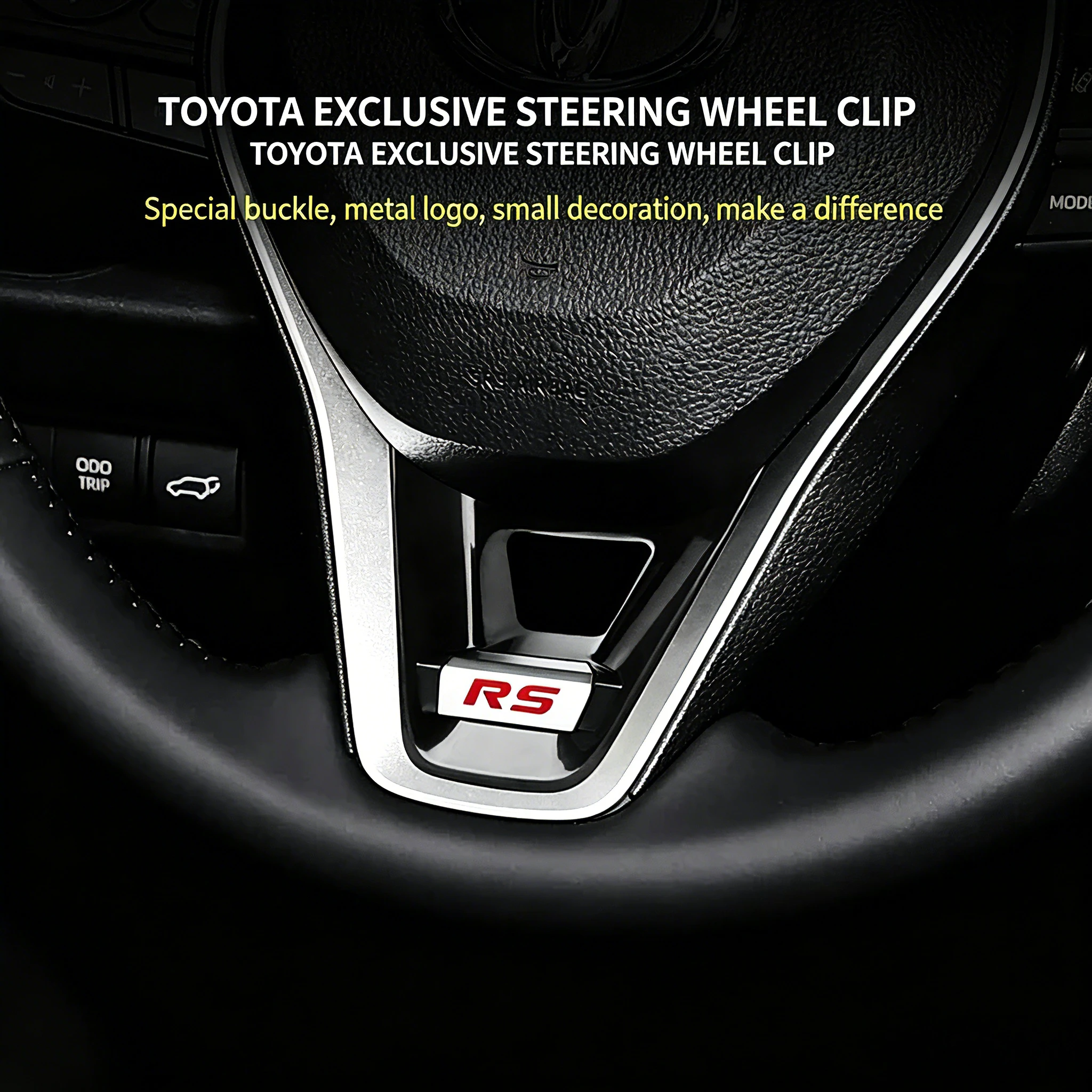 Decorazione Interna Auto, Copertura Paillettes per Volante, Adesivo Decorativo Inferiore in ABS per Toyota Corolla 2019-2021 RAV4 2020 - Image 3