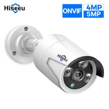 Hiseeu 5MP 4MP Audio IP Surveillance Camera POE H.265 Night Vision Waterproof IP66 CCTV Camera P2P Home for POE System XMEye 1