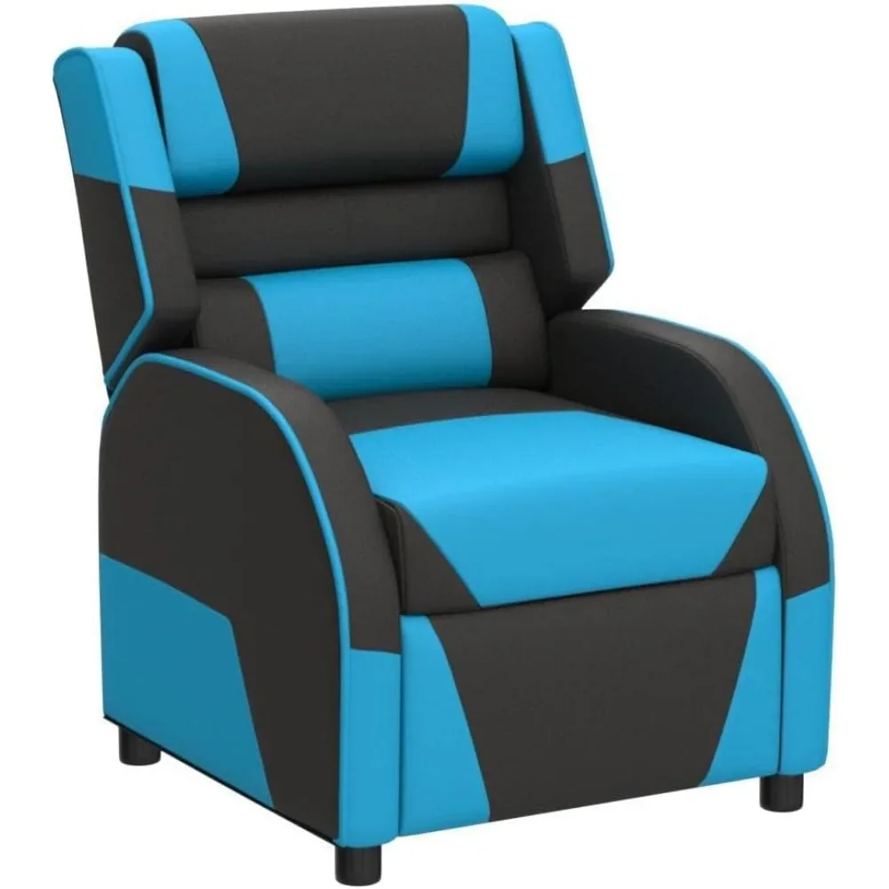 Kids Recliner, Gaming Recliner Chair with Footrest, Headrest & Lumbar Support, Ergonomic Leather Lounge Chair Toddler Furniture 5