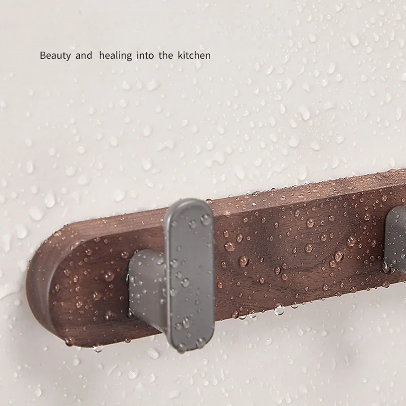 Light Luxury Solid Wood Wall Hanging, Living Room, Bedroom, Bag, Coat, Towel Hooks, No Punch 4