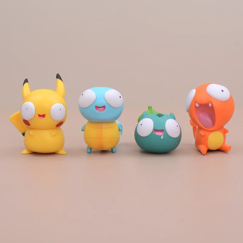 

Pokémon Anime Action Figure Cute Big Eyes Funny Charmander Bulbasaur Model Ornaments Highvalue Car Home Decoration Kid Toys Gift