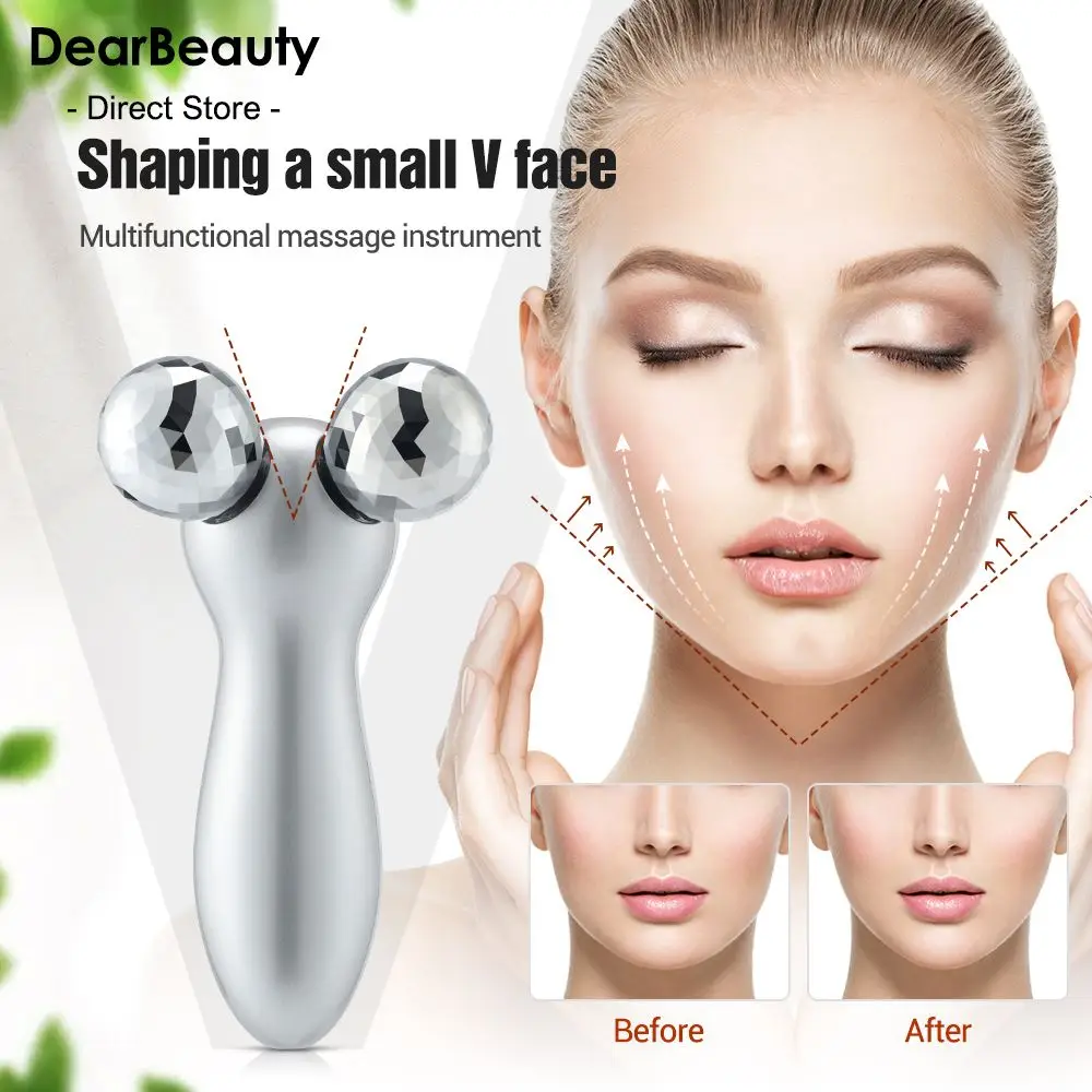 

EMS Face Vibration Massage Roller Double Chin Removal Facial Lifting Device Firming Body Relaxing Shaping Roller Massager