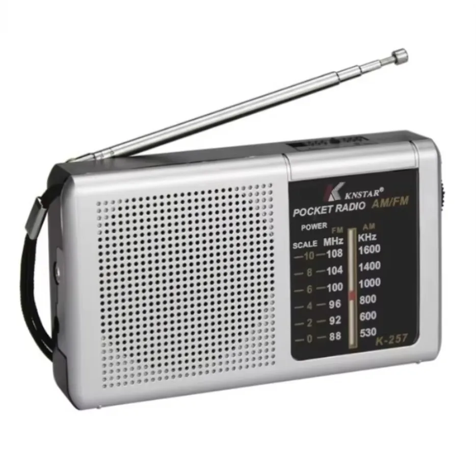 New AM FM Portable Mini Two Band Radio Full-wave Band Battery Powered Radio Built-In Speaker Outdoor Emergency Radio for Elders