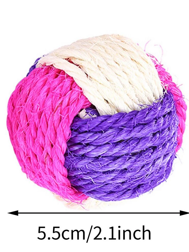 Katze Sisal Ball bunte Katze Ball Spielzeug Katze Rolling Sisal Ball Spielzeug 1pc Neuheit Geschenk für Haustiere zufällige Farbe Katzen spielzeug Haustier Spielzeug