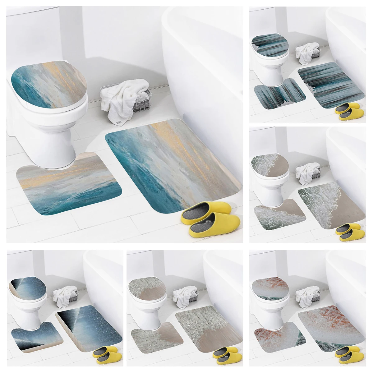 

home bathroom floor mats Bath Foot mat modern bathroom accessories rug Toilet mat Bathtub anti-slip carpet