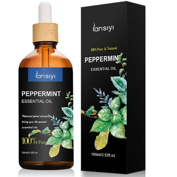 100ml 100% Pure Peppermint Oil - Premium Peppermint Essential Oil Mint for Aromatherapy Massage Topical & Household Uses