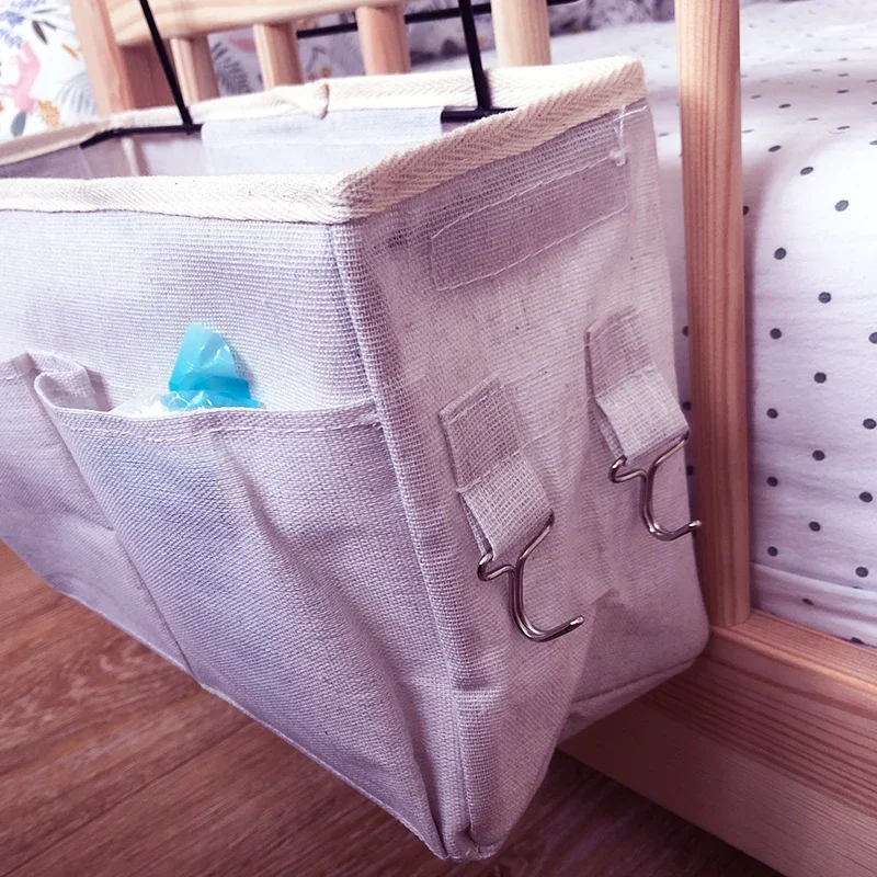 Portable Baby Care Essentials Hanging Organizers Crib Storage Cradle Baby Crib Organizer Diaper Bag Linen Bed Accessories crib organizer bag crib storage bag