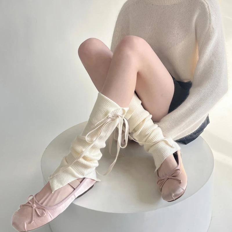 

Модные дышащие чулки с рукавами для ног, вязаные леггинсы для девочек, элегантные свободные носки с рукавами для ног для девочек