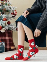 4 Pairs Christmas Socks Woman Funny Santa Claus Christmas snowman Socks Kawaii Cartoon Animal Girl Cute Novel Christmas Gift Soc 4