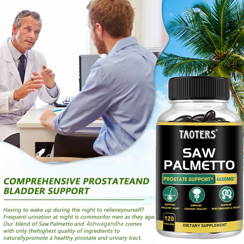 Saw Palmetto Supplement Saw Palmetto Capsules Men Prostate Health Supplement Supports Urinary Tract Health Supports Bladder Promotes Hair Gro