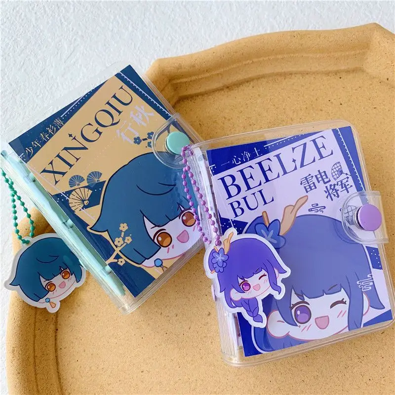 

Genshin Impact pu Soft face kawaii notebook binder Cute fashion character pendant Mini hand ledger Animation peripheral