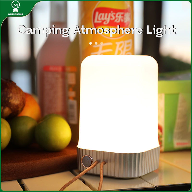 MOSLIGHTING Rechargeable Camping Lantern Outdoor Colorful Ambient Lights Portable Camping BBQ Hanging Tent Lamp Emergency Lights