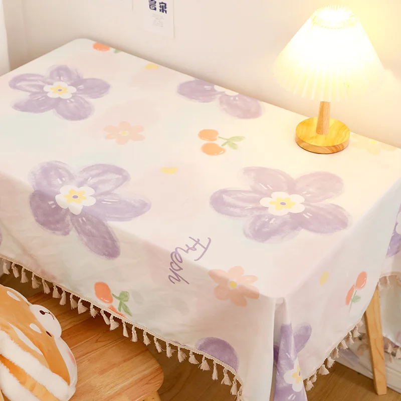 

A338 tablecloth waterproof and oil-proof no-wash anti-scalding rectangular tablecloth light luxury coffee table cafe res