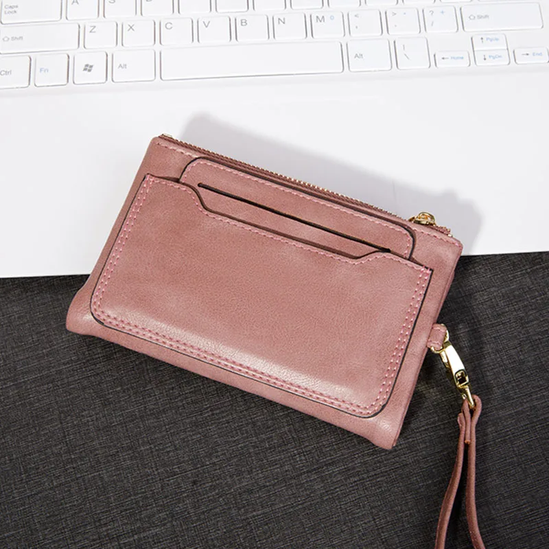 

Brand Women Small Wallets Purse Wrist Strap Wallet Carteira Fashion Multi-card Credit Card Holder Wallet