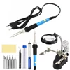 60W/80W Adjustable Temperature Electric Soldering Iron 220V 110V Soldering Iron Accessories Magnifying Glass Set 2